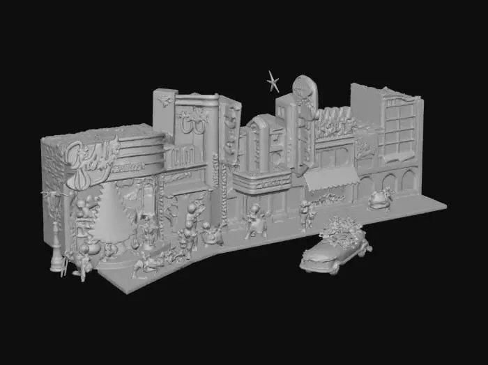 3D model for Holiday Street Scene, #Christmas2025#