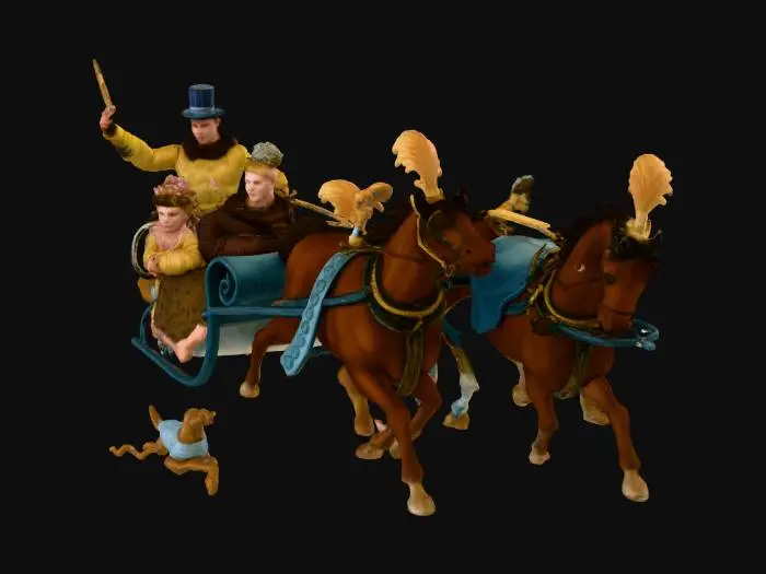 3D model for Winter Carriage Journey, #Christmas2025#