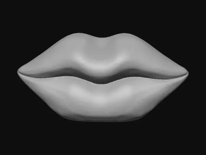 3D model for Gold Lip Sculpture