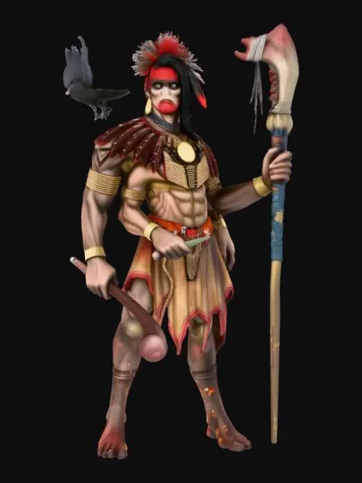 3D model for Warrior of the Raven Plains