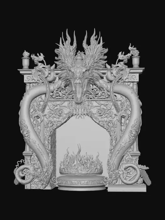 3D model for Dragon's Hearth