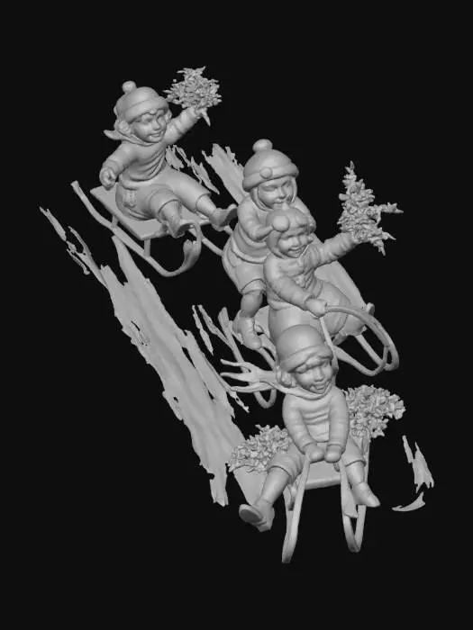 3D model for Christmas Sledding Joy, #Christmas2025#