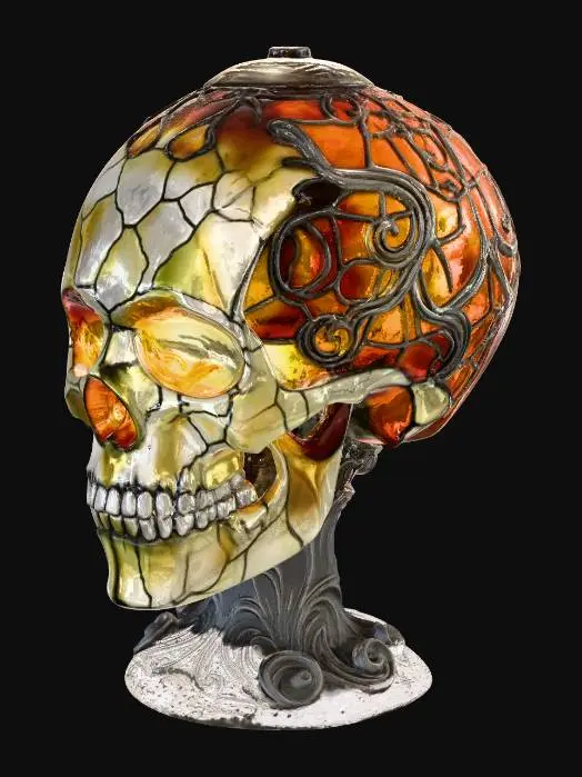 3D model for Amber Skull Mosaic Lamp
