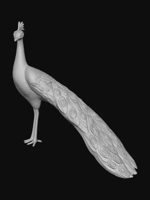 3D model for Teal Peacock Majesty