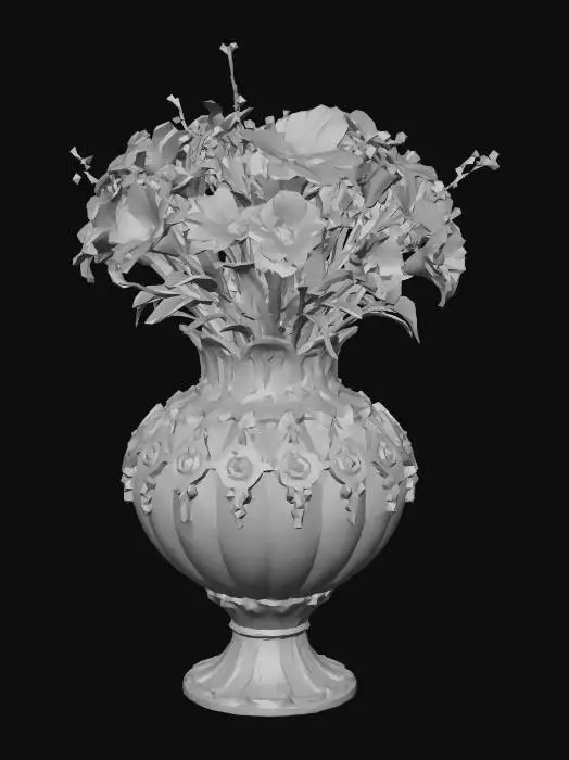 3D model for Cerulean Ornate Vase Bouquet