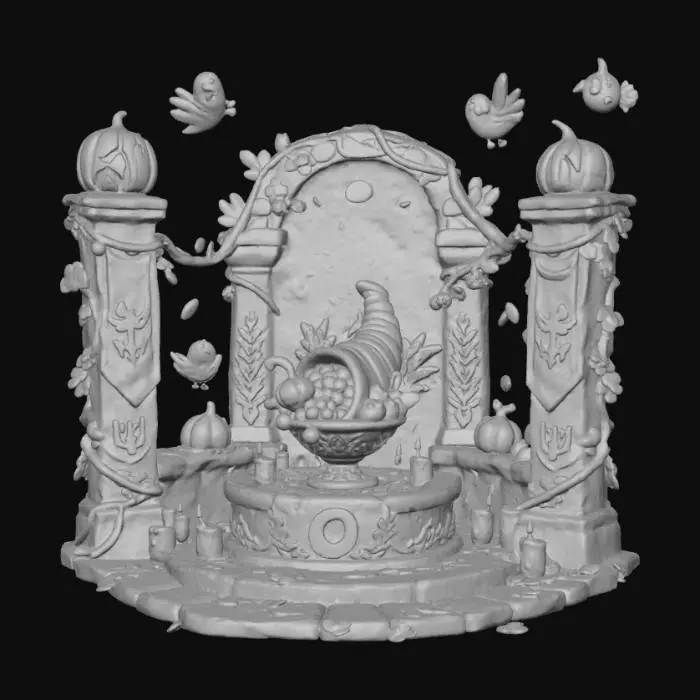 3D model for Fantasy Gratitude Shrine #Thanksgiving#