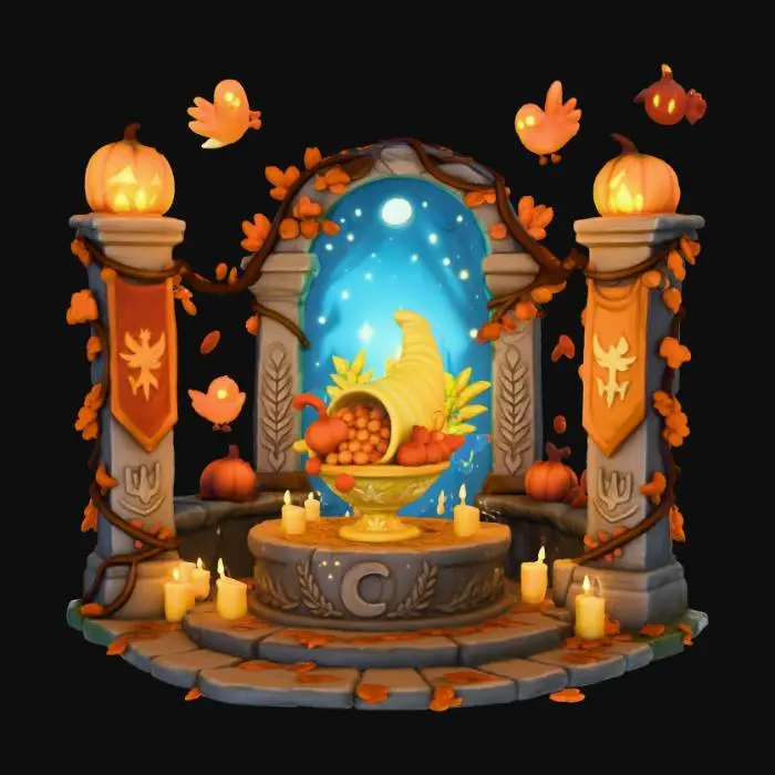 3D model for Fantasy Gratitude Shrine #Thanksgiving#