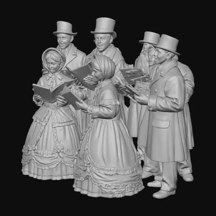 3D model for Victorian Carolers