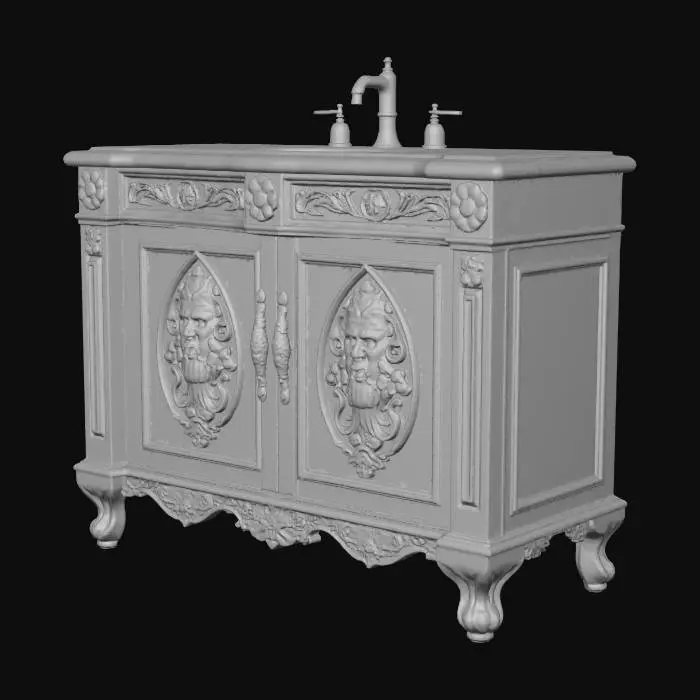 3D model for Ornate Vanity Sink