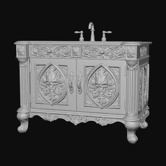 3D model for Gothic Ornate Vanity