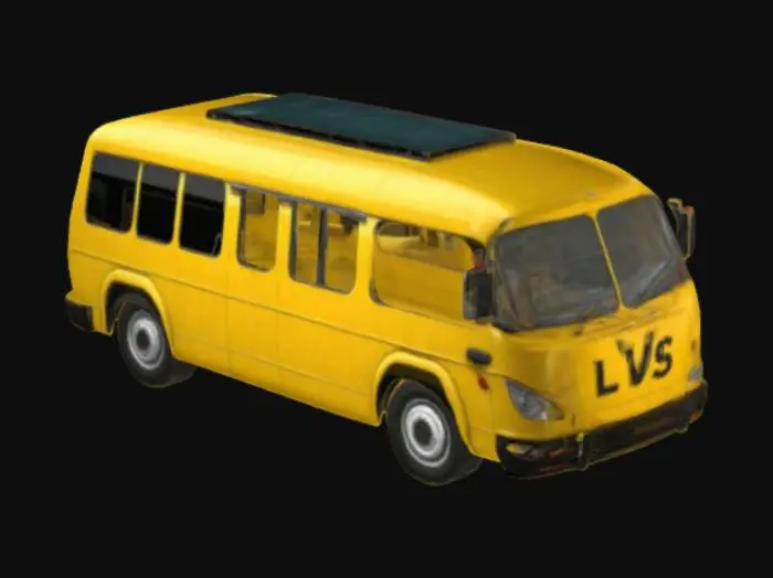 3D model for create a 3d image of a lagos yellow bus in nigeria also called danfo it major a volks wagen bus. add colors and light
