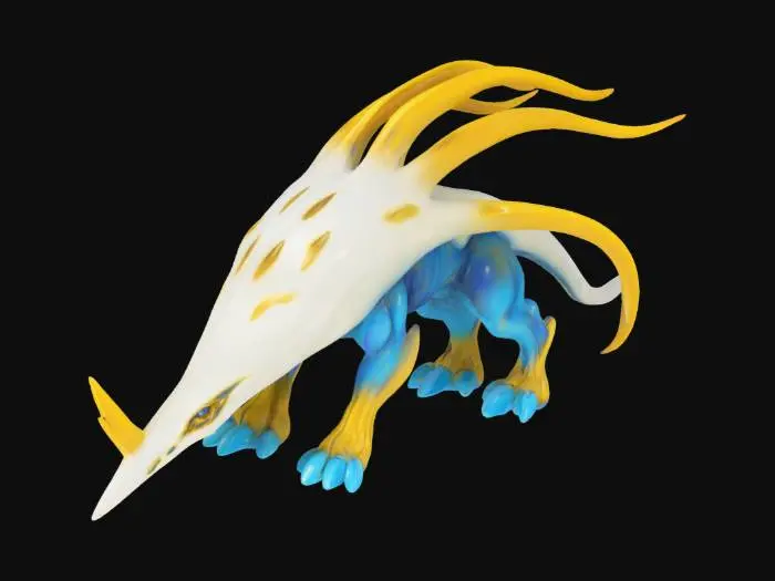 3D model for Aquatic Guardian, #garden#