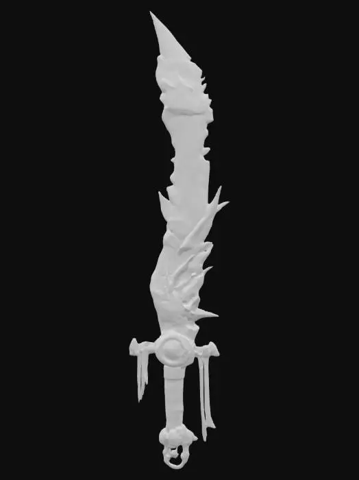 3D model for Necroflame Blade skeletton, #arch#