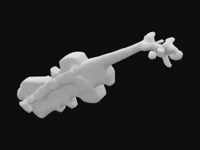 3D model for Model a wooden violin destroyed by fire. The body is cracked, top layer blackened, strings melted. One tuning peg or bow fragment remains. Suggests a musician who lost everything in seconds. Highly emotional, museum piece. Export as FBX with realistic wood burn effects.





