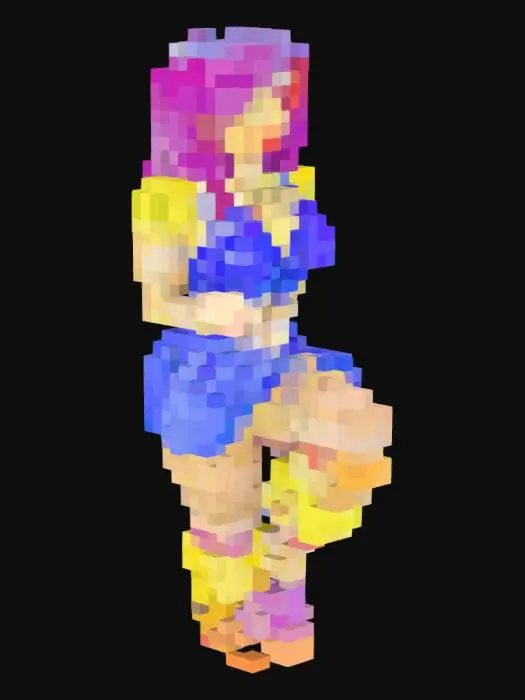 3D model for a bomba Latina ver detailed in summer outfits