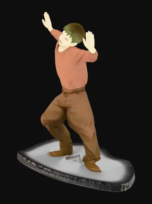 3D model for Green-Tinted Portrait of a Boy