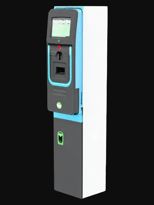 3D model for self service electronic parking meter. high detail. photorealistic.