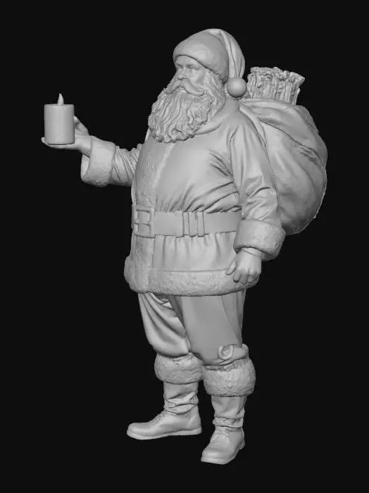 3D model for Santa with Candle