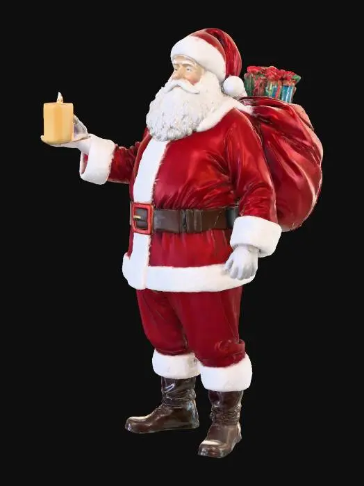 3D model for Santa with Candle