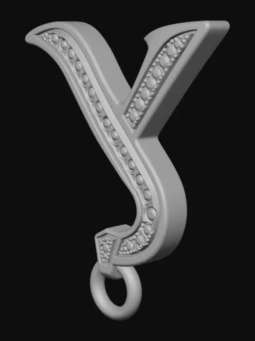 3D model for Y harfi + anahtarlik deligi