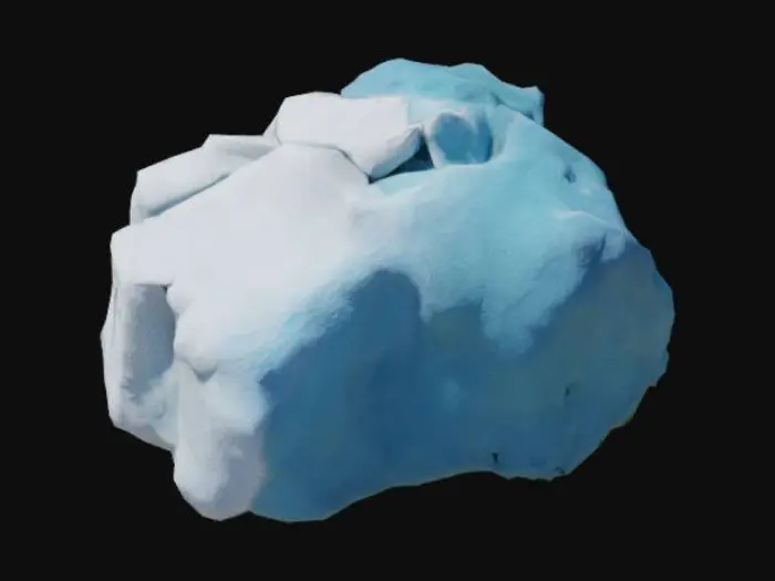 3D model for an iceberg floating on sea