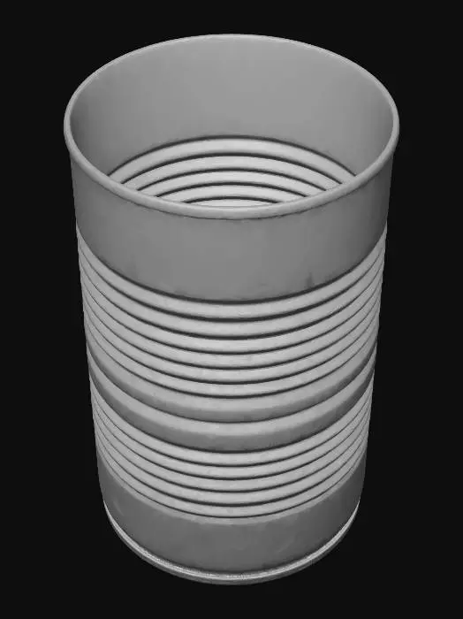 3D model for Ribbed Tin Can