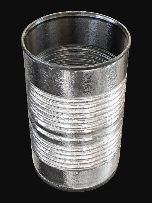 3D model for Ribbed Tin Can
