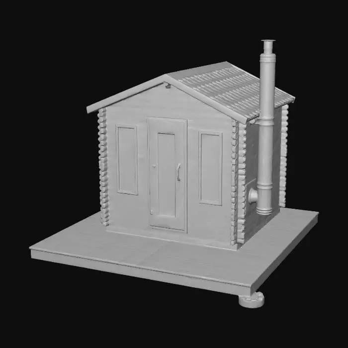 3D model for Lakeside Sauna Cabin