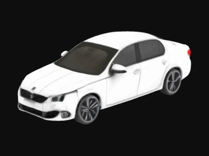 3D model for peugeot 301 2017 model sedan araba detaylı bir 3d baskı modeli olsun
