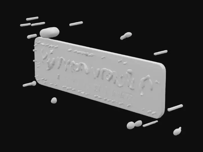 3D model for Ich möchte gerne ein Roblox Accessoire erstellen, damit ich veröffentlichen kann. Es soll quasi ein kleines Schild sein wo draufsteht subscribe me mit einem YouTube Logo. Daneben sind noch ein paar coole Partikel mit rot-weiß und ja einfach rot-weiß. Es leuchtet ein bisschen rot-weiß ja und bitte mache es so, dass wenn ich es auf einen Kopf stellen würde. Also dass ich, wenn ich es auf Kopf stellen würde das ist dann über dem Kopf quasi schräg schweben würde.