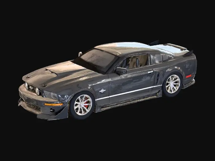 3D model for Ford mustang GT California Spécial noir 2008