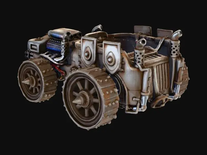 3D model for Steampunk Battlecart