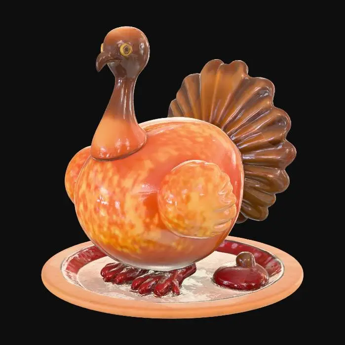 3D model for a thanksgiving turkey, #Thanksgiving#