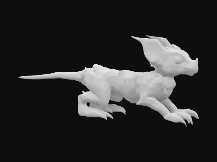 3D model for la tête animale a des yeux mordorés aux pupilles verticales ; les couleurs du corps sont : or, ambre, cyan ; la créature est d'apparence très métallique, il est très brillant et son corps a des écailles ; il y a une ou plusieurs incrustations d'ambre ou d'autres pierres fines ; meilleure qualité, très haute définition, ultra détaillé ;