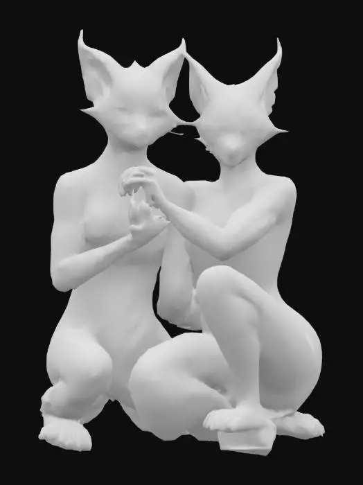 3D model for Chats amoureux_