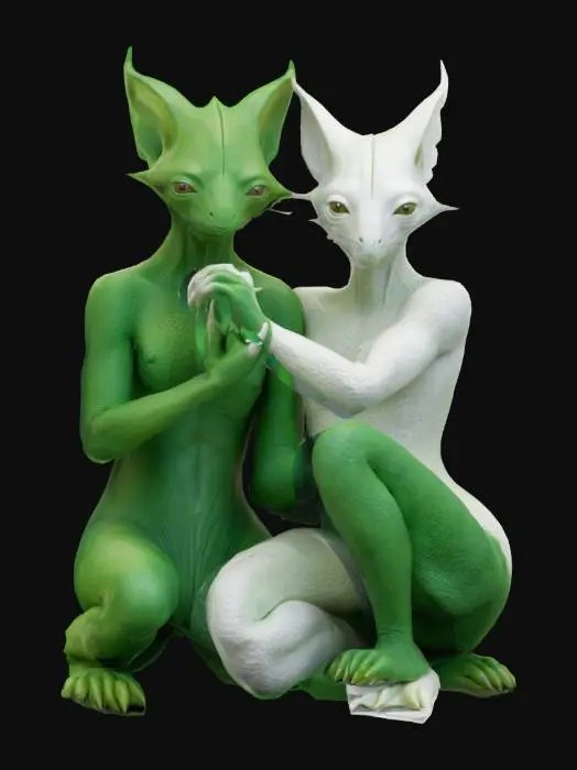 3D model for Chats amoureux_