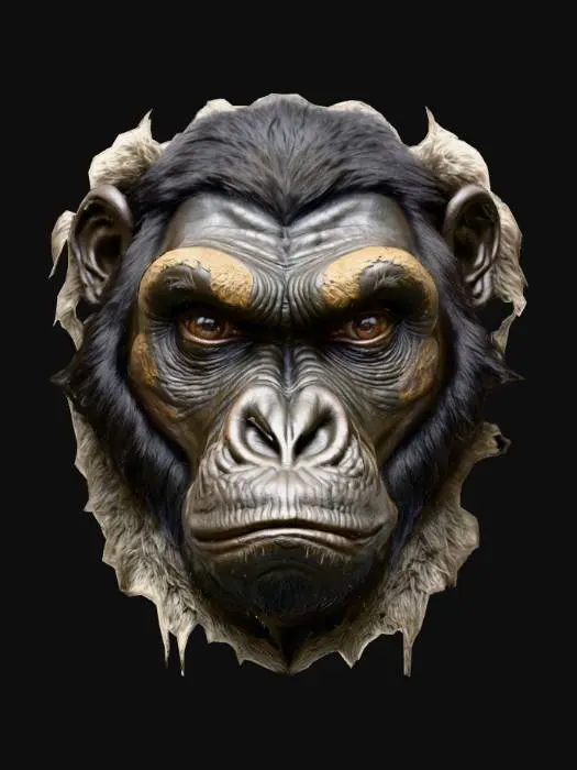 3D model for Tête Gorille_