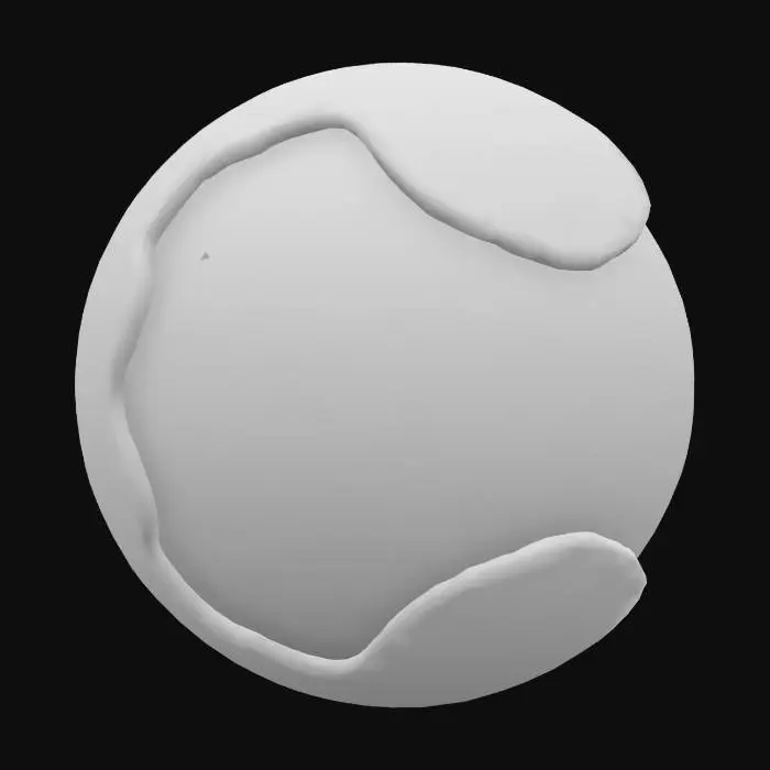 3D model for une sphère creuse ; à l'intérieur il y a une texture de ciel nocturne avec des planètes et des étoiles 