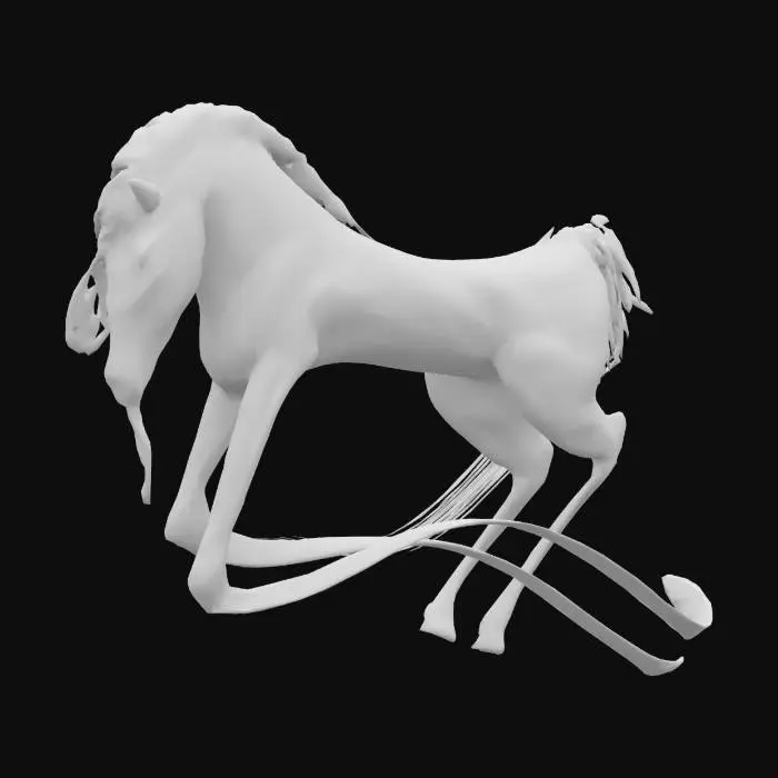 3D model for cheval deforme lourd_