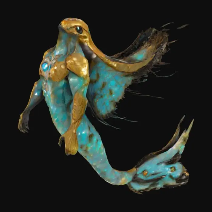 3D model for Dark Merman_