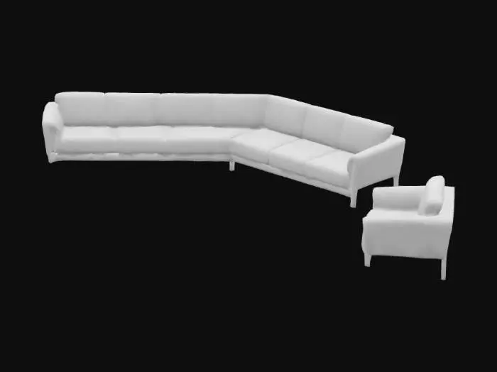 3D model for modern loft interior, architecture