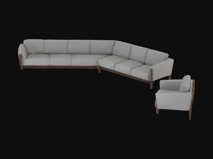 3D model for modern loft interior, architecture