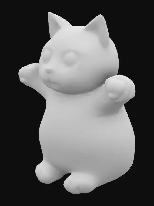 3D model for black and bright Ragdoll cat tpose
