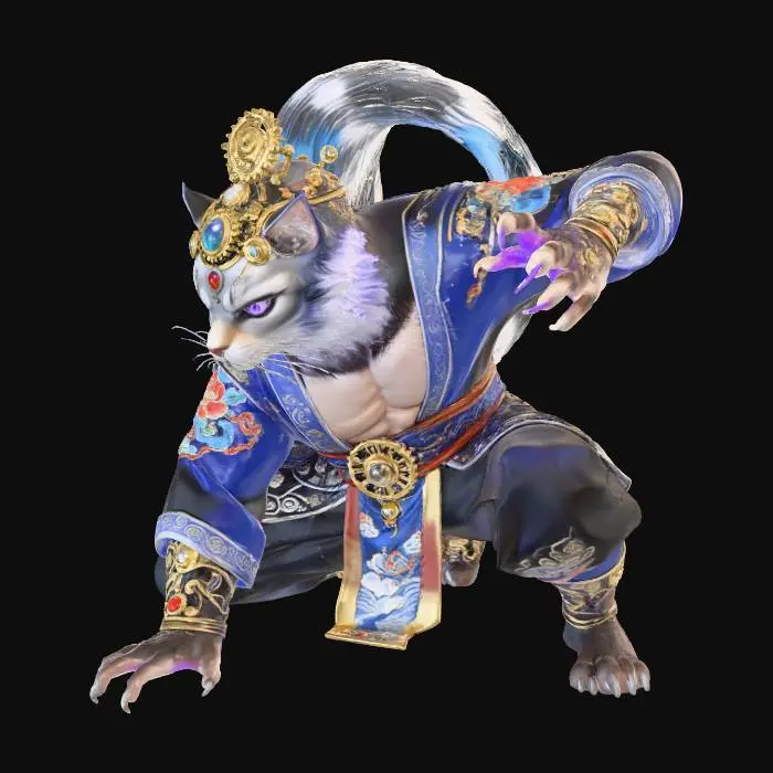 3D model for Mystic Feline Mage