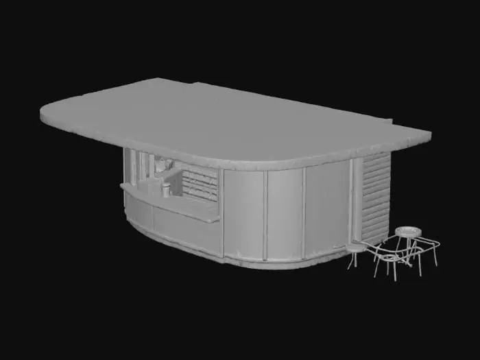 3D model for Autumn Café Kiosk