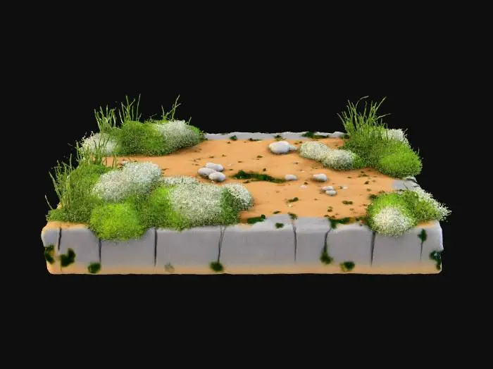 3D model for genera un tile di terreno realistico di terra
