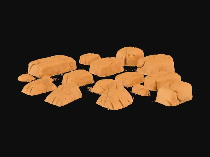 3D model for parkour desert rock