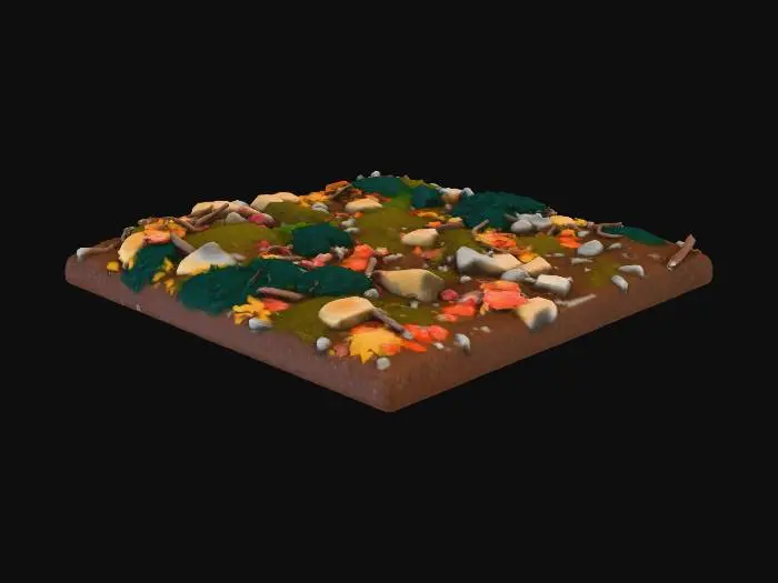 3D model for genera un tile di terreno da bosco