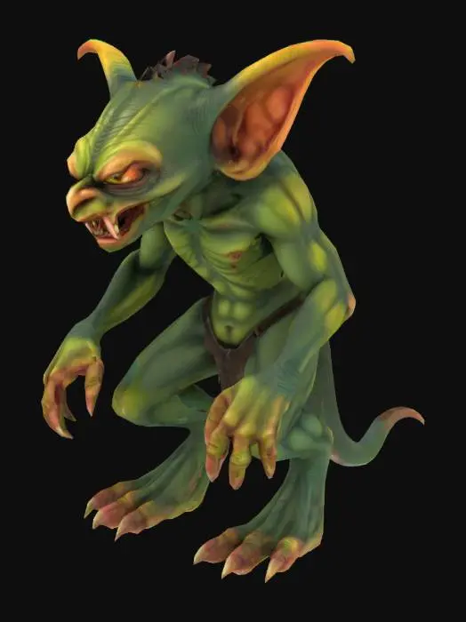 3D model for un pericoloso goblin senza vestiti

