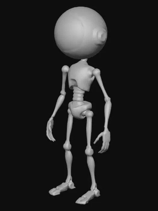 3D model for genera un robot magro e la testa piu grossa